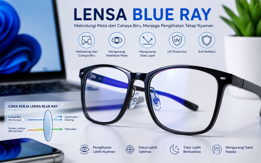 Apa Itu Lensa Blue Ray? Panduan Lengkap Manfaat, Cara Kerja, dan Kelebihannya